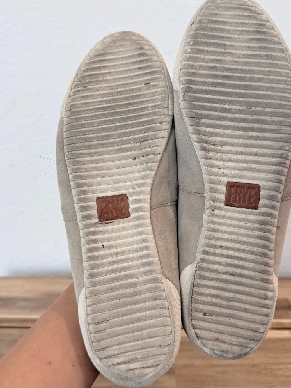 FRYE- Melanie Slip On in Cream - Size 7